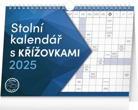 Stolní kalendář s křížovkami s háčkem 2025, 30 × 21 cm