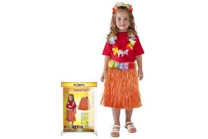Sukně Hawaii dětská 45cm oranžová 3-10let 104-150cm