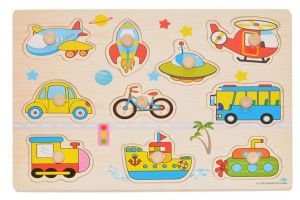 Dřevěná vkládačka 30x22cm Doprava (dopravní prostředky)