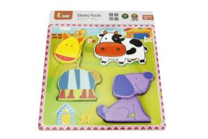 Dřevěná vkládačka - domácí zvířata