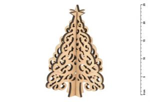 Stromek dřevo skládací přírodní 25 cm