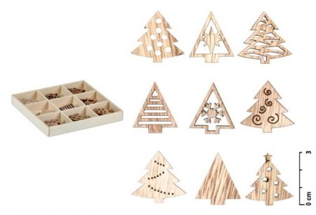Ozdoby dřevěné set 3cm/27ks ZC171151