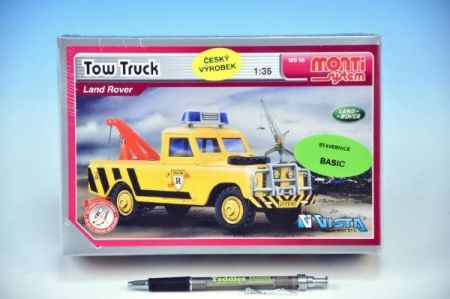 Stavebnice Monti 56 Tow Truck Land Rover 1:35 v krabici 22x15x6cm