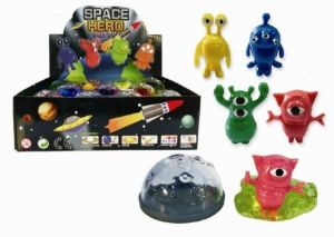 Sliz - hmota 50g vesmír 3,5x6cm asst 4 druhy 24ks v boxu