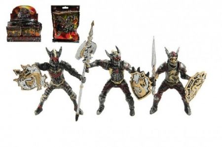 Figurka voják bojovník rytíř plast v sáčku 12x16x2cm 24ks v boxu