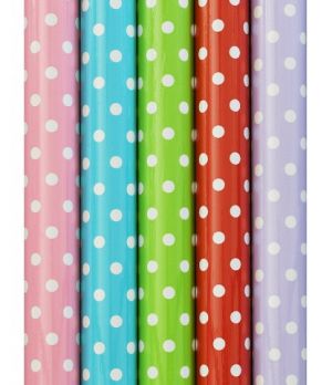 Balící papír role 2m x 70cm, mix puntík 113358