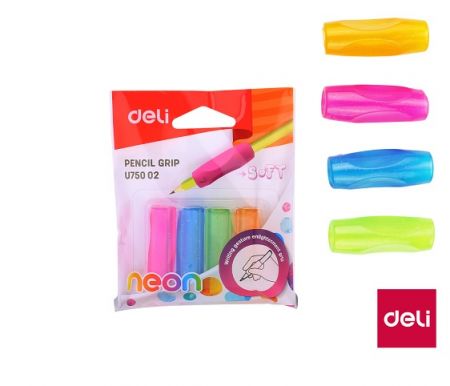 Násada trojhranná na tužku 4ks NEON DELI EU75002