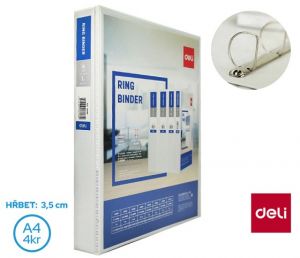 Pořadač A4/35mm 4 kroužkový "D" 20mm DELI E5612