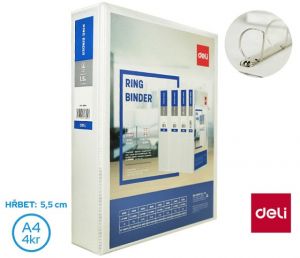 Pořadač A4/40mm 4 kroužkový "D" 25mm DELI E5615