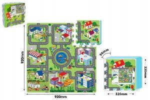 Pěnové puzzle Město 32x32cm 9ks v sáčku 10m+