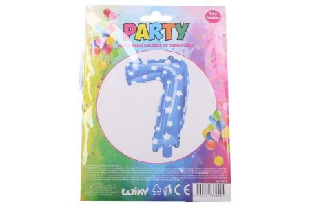Nafukovací balónek - číslo 7 modrý