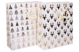 Dárková taška M 26x32x10cm Vánoce