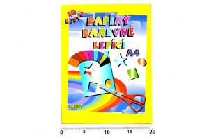 Papíry barevné W lepící A4, 10 listů