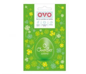 Velikonoční SET na vajíčka OVO - barva, košilka, obtisky - zelený