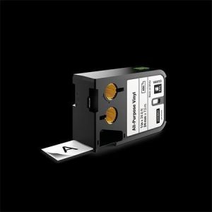 Páska "XTL" bílá-černá, vinyl, 24 mm x 7,5 m, DYMO