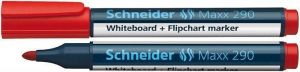 Popisovač na bílou tabuli a flipchart "Maxx 290", červená, 1-3mm, kuželový hrot, SCHNEIDER
