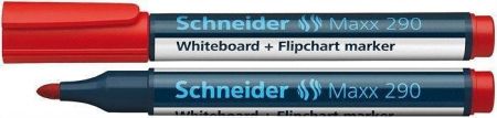 Popisovač na bílou tabuli a flipchart "Maxx 290", červená, 1-3mm, kuželový hrot, SCHNEIDER