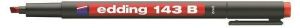 Permanentní popisovač "143 B", červená, OHP, 1mm, EDDING