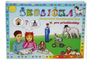 Školička společenská hra na baterie v krabici 22x16x3cm