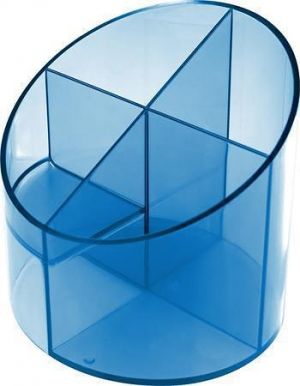 Stojánek na psací potřeby, transparentní modrá, HELIT