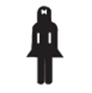 Samolepící etiketa, "WC dámy", APLI