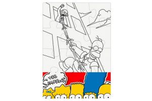 Puzzle The Simpsons vymaluj si obdélník 21x30cm
