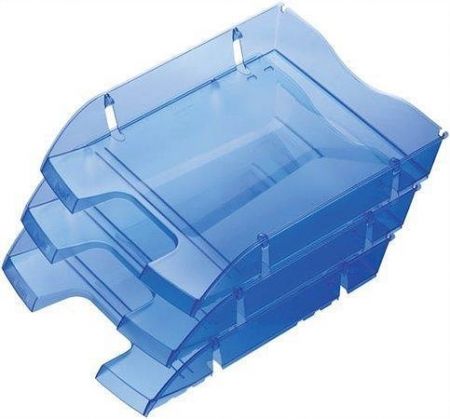 Odkladač "Nestable Green Logic", transparentní, modrý, nerozbitný, plastový, HELIT