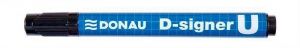 Permanentní popisovač "D-signer U", černá, 2-4mm, kuželový hrot, DONAU