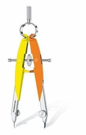 Kružítko "Mars Comfort Neon", 2-dílná sada, vysoká přesnost, žlutá-oranžová, STAEDTLER