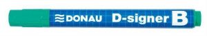 Popisovač na bílou tabuli "D-signer B", zelená, 2-4mm, kuželový hrot, DONAU