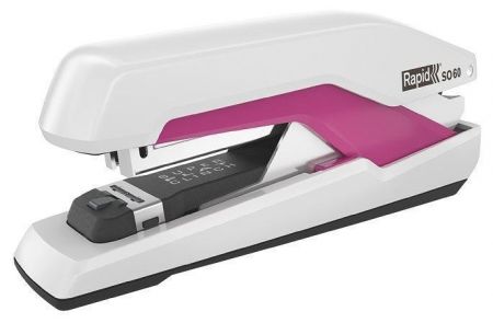 Sešívačka "Supreme Omnipress SO60", růžová, velkokapacitní, 60 listů, RAPID