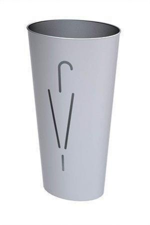 Stojan na deštníky "Rainy", kovový, šedá, ALBA