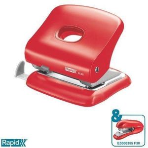 Děrovačka "FC30", světle červená, 30 listů, RAPID