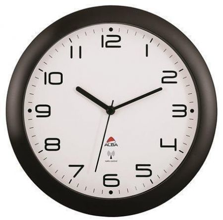 Nástěnné hodiny "Hornewrc", radio-control, 30 cm, ALBA, černé