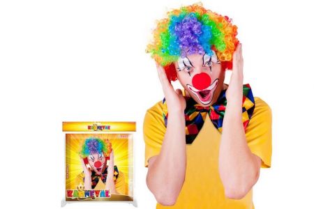 Paruka klaun barevná dospělá