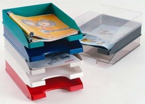 Odkladač "Europost", kouřová, plast, ESSELTE