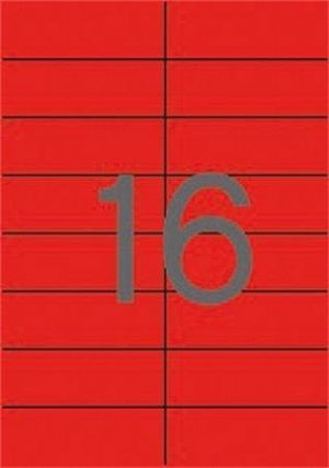 Etiketa, 105 x 37mm, červená, 320 ks/bal., APLI