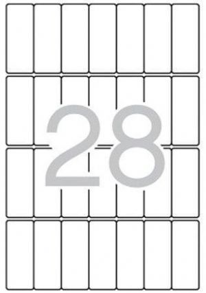 Etikety, zaoblené rohy, 20x50 mm, 420 ks/bal., A5, APLI