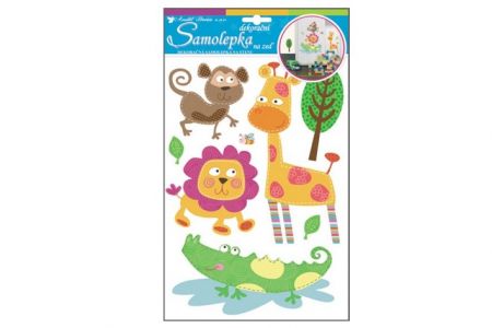 Samolepky na zeď s žirafou 30x21cm