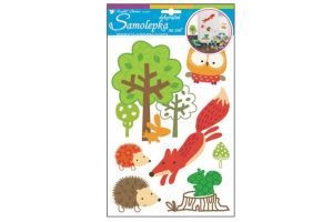 Samolepky na zeď s liškou 34x21cm