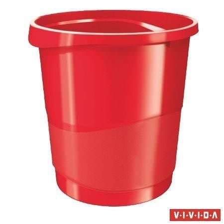 Odpadkový koš &quot;Europost&quot;, Vivida červená, 14 l, ESSELTE