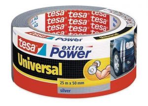 Textilní páska "extra Power 56388", stříbrná, 50 mm x 25 m, univerzální, TESA