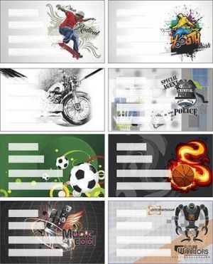 Školní etikety "Chlapci", 24 ks, PANTA PLAST