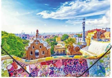 Deska s gumičkou &quot;Barcelona&quot;, 15 mm, PP, A4, PANTA PLAST