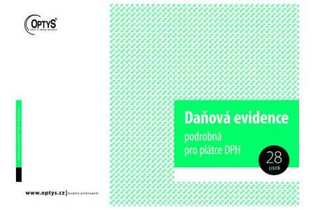 Daňová evidence podrobná pro plátce DPH, A4, 28 listů, OPTYS 1023