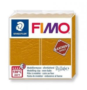 FIMO® "Leather Effect", okrová 57g