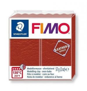 FIMO® "Leather Effect", rezavá 57g
