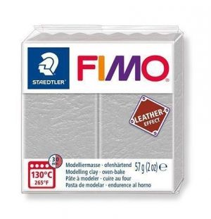 FIMO® "Leather Effect", šedá 57g