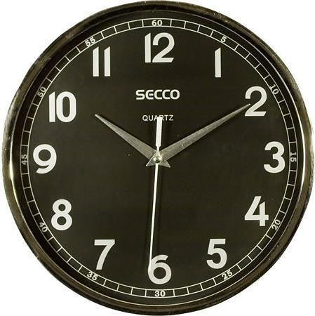 Nástěnné hodiny "Sweep second", 24,5 cm, rám - barva chrom, SECCO 