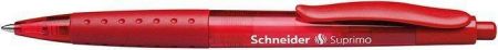 Kuličkové pero "Suprimo", červená, 0,5mm, stiskací mechanismus, SCHNEIDER